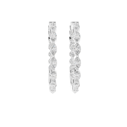 0.651 CT Lab Diamond Earrings for Women | VVS-VS EF Clarity | 18KT, 14KT, 10KT Gold & 925 Silver | Moissanite Option in Rose, Yellow, White Gold