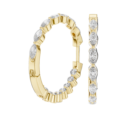 0.651 CT Lab Diamond Earrings for Women | VVS-VS EF Clarity | 18KT, 14KT, 10KT Gold & 925 Silver | Moissanite Option in Rose, Yellow, White Gold