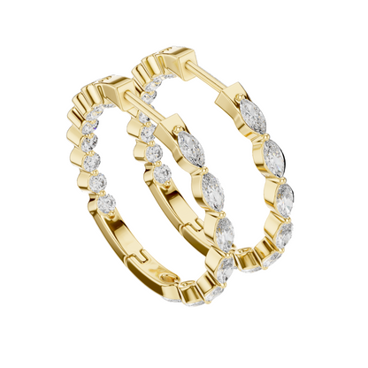 0.651 CT Lab Diamond Earrings for Women | VVS-VS EF Clarity | 18KT, 14KT, 10KT Gold & 925 Silver | Moissanite Option in Rose, Yellow, White Gold