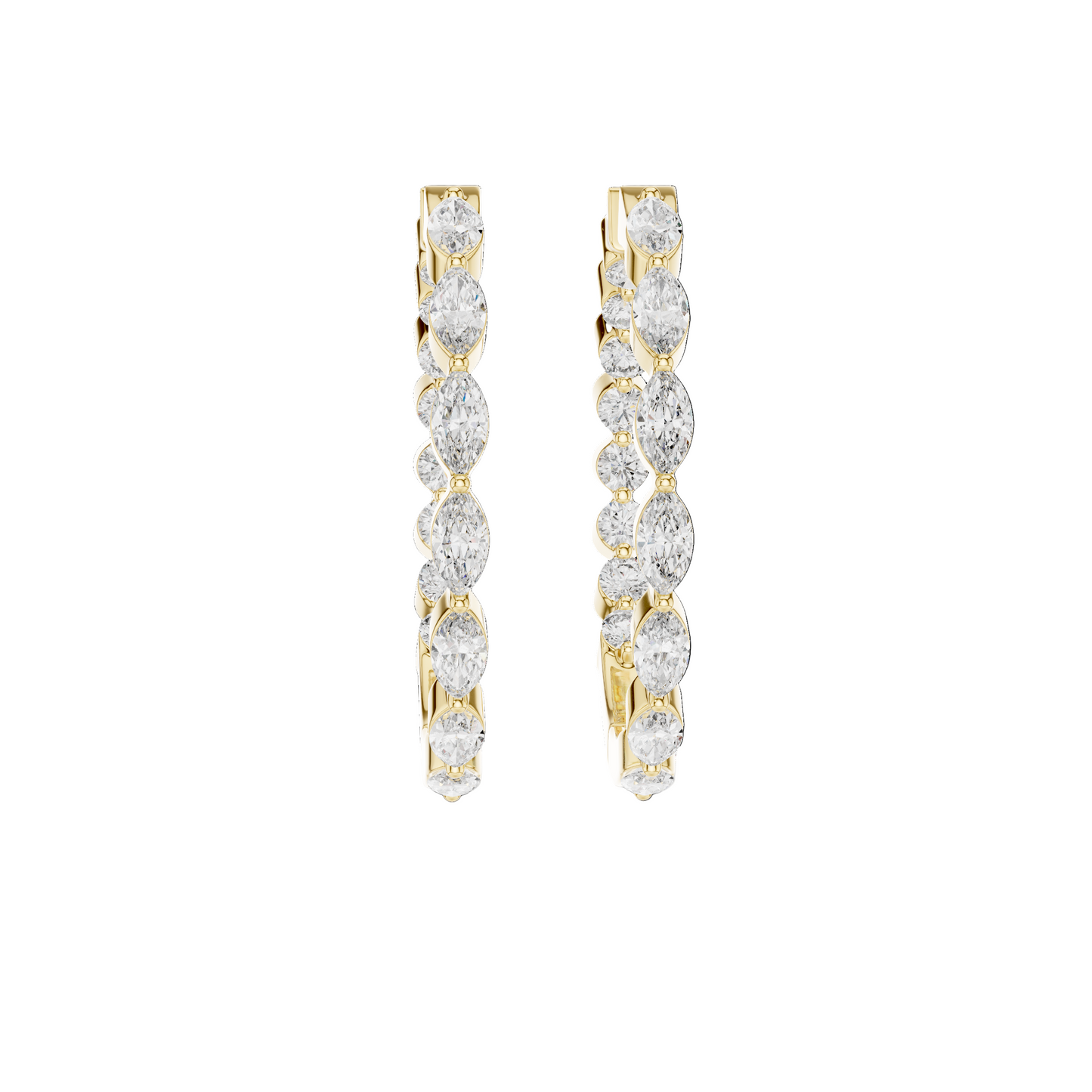 0.651 CT Lab Diamond Earrings for Women | VVS-VS EF Clarity | 18KT, 14KT, 10KT Gold & 925 Silver | Moissanite Option in Rose, Yellow, White Gold