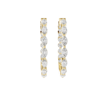 0.651 CT Lab Diamond Earrings for Women | VVS-VS EF Clarity | 18KT, 14KT, 10KT Gold & 925 Silver | Moissanite Option in Rose, Yellow, White Gold