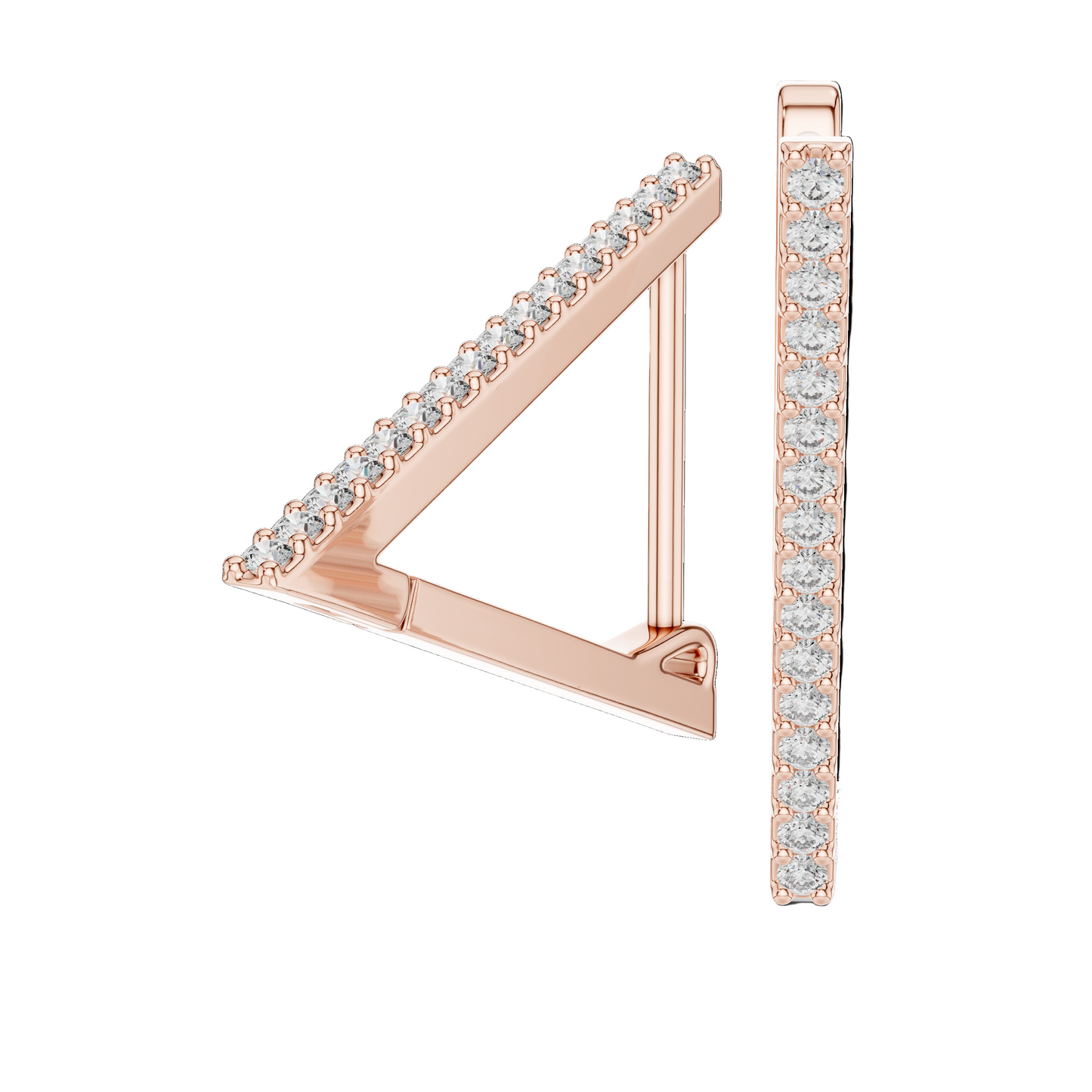 Elegant 18K Gold Vertical Bar Lab-Grown Diamond Earrings | 0.096 Ct VVS-VS EF Clarity | Available in 18K/14K/10K Gold & 925 Silver | Rose, Yellow, White Gold & Moissanite Options