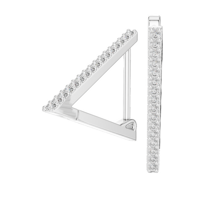 Elegant 18K Gold Vertical Bar Lab-Grown Diamond Earrings | 0.096 Ct VVS-VS EF Clarity | Available in 18K/14K/10K Gold & 925 Silver | Rose, Yellow, White Gold & Moissanite Options
