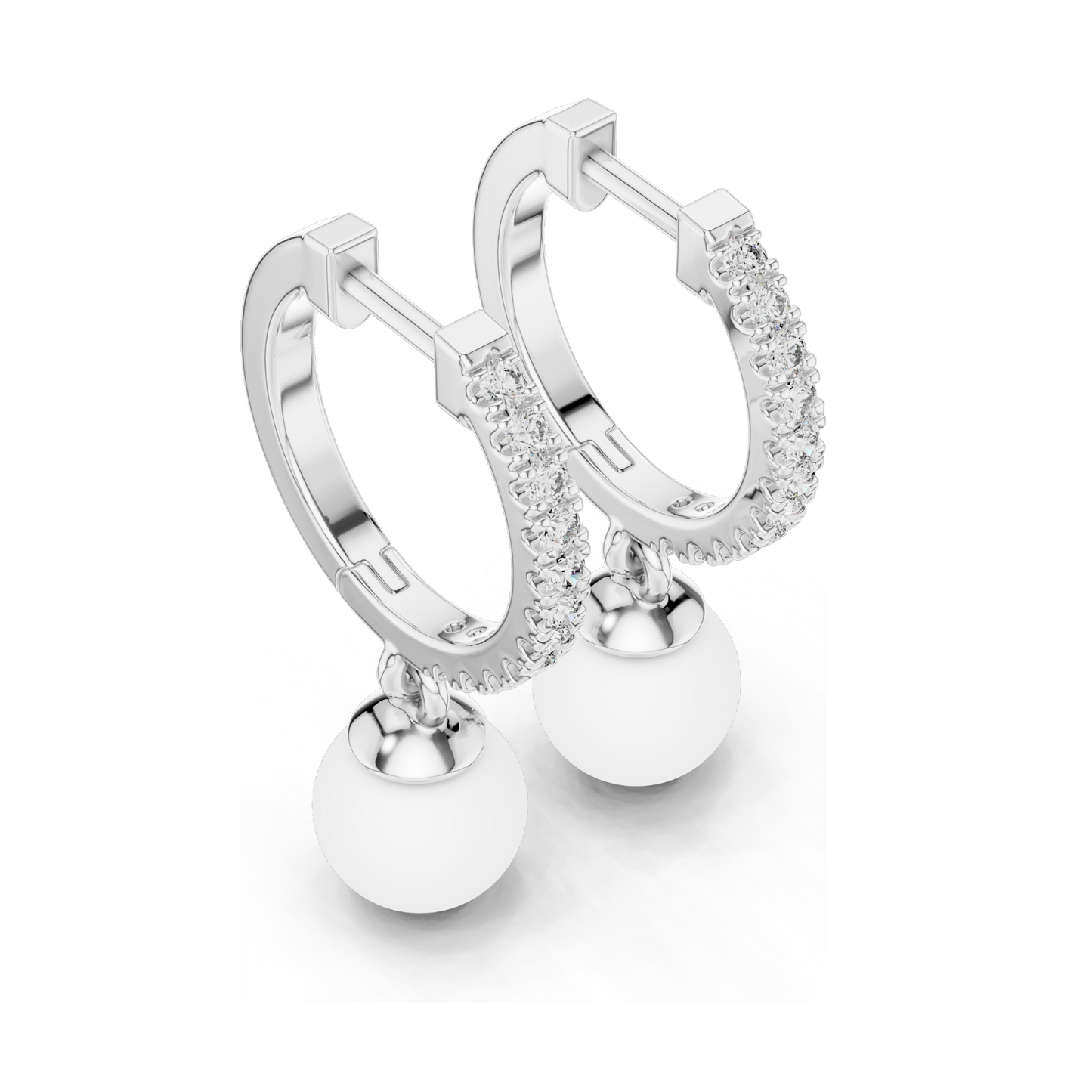 Elegant 18kt Gold Earrings with 0.176 CT Lab Grown Diamonds & Moissanite | Round Cut | Rose, Yellow, White Gold | Luxury Fine Jewelry