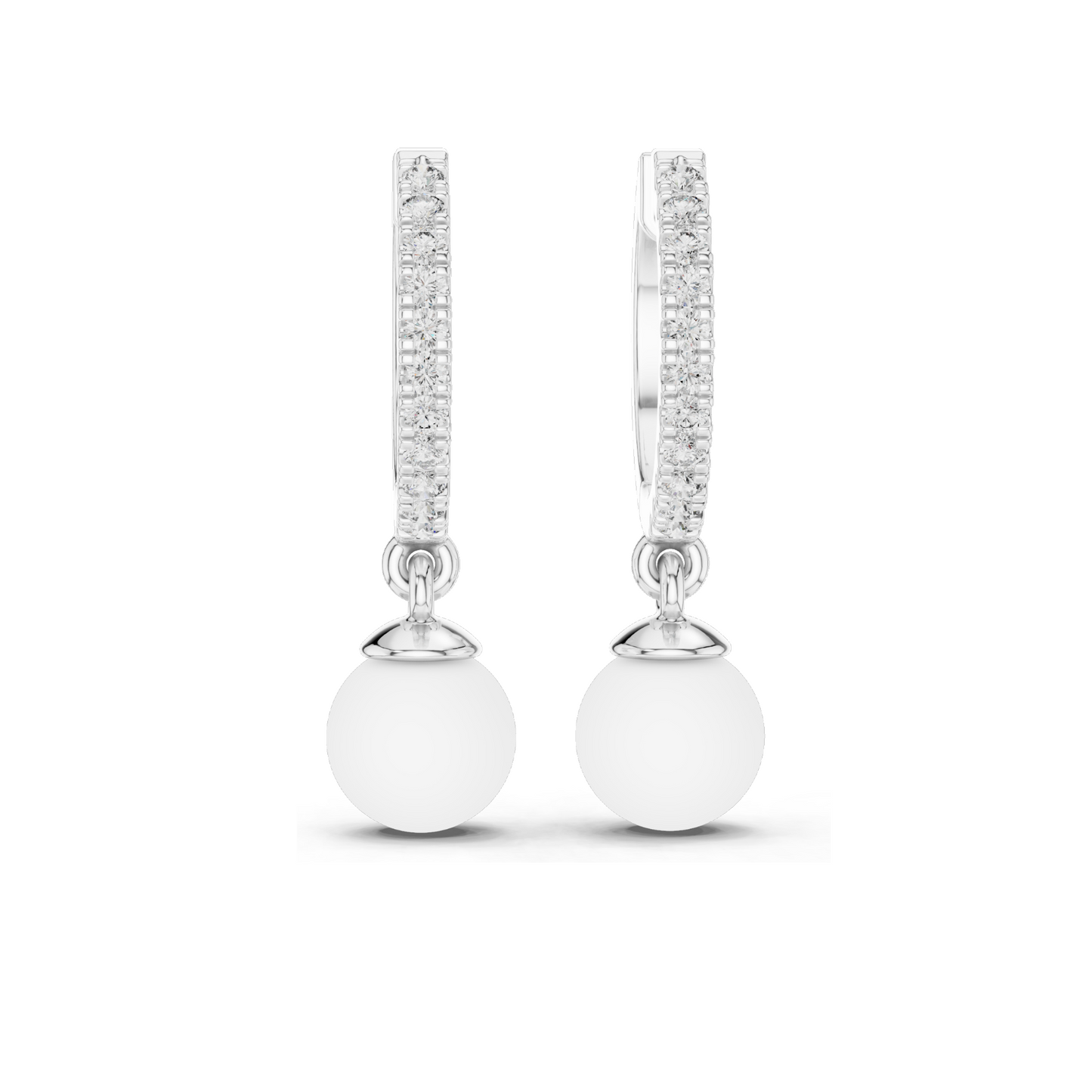 Elegant 18kt Gold Earrings with 0.176 CT Lab Grown Diamonds & Moissanite | Round Cut | Rose, Yellow, White Gold | Luxury Fine Jewelry