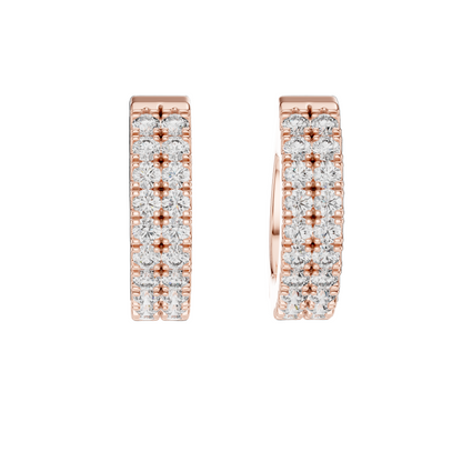 0.2 CT Lab Diamond Hoop Earrings for Women | VVS-VS EF Clarity | 18KT, 14KT, 10KT Gold & 925 Silver | Rose, Yellow, White Gold & Moissanite Options