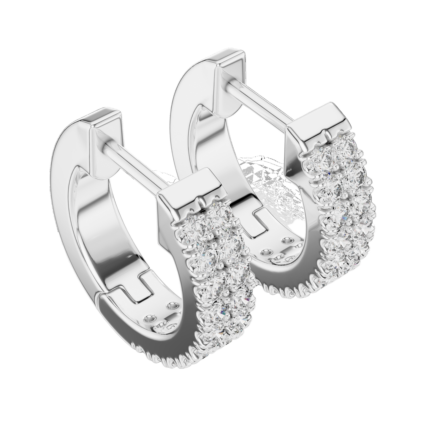 0.2 CT Lab Diamond Hoop Earrings for Women | VVS-VS EF Clarity | 18KT, 14KT, 10KT Gold & 925 Silver | Rose, Yellow, White Gold & Moissanite Options
