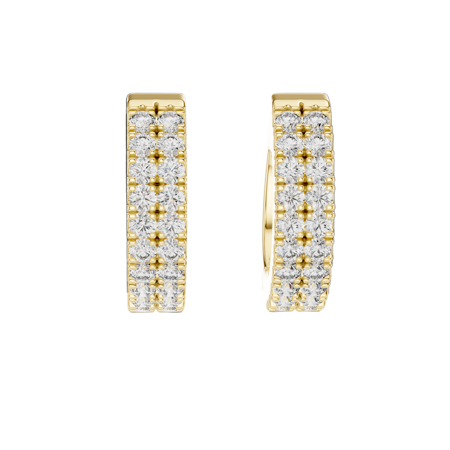 0.2 CT Lab Diamond Hoop Earrings for Women | VVS-VS EF Clarity | 18KT, 14KT, 10KT Gold & 925 Silver | Rose, Yellow, White Gold & Moissanite Options