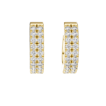 0.2 CT Lab Diamond Hoop Earrings for Women | VVS-VS EF Clarity | 18KT, 14KT, 10KT Gold & 925 Silver | Rose, Yellow, White Gold & Moissanite Options