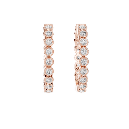 0.36ct Lab Diamond & Moissanite Hoop Earrings for Women | VVS-VS EF Clarity | 18KT, 14KT, 10KT Gold & 925 Silver | Rose, Yellow, White Gold Options