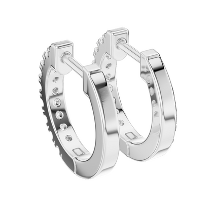 0.24ct Lab Diamond Hoop Earrings for Women | VVS-VS EF Clarity | 18KT, 14KT, 10KT Gold & 925 Silver | Rose, Yellow, White Gold & Moissanite Options