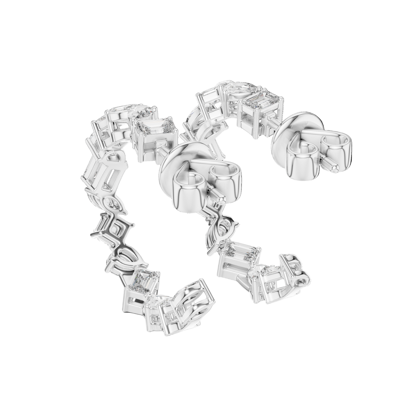 1.06 CT Lab Diamond Earrings | VVS-VS EF Clarity CVD Diamonds in 18KT, 14KT, 10KT Gold & 925 Silver | Moissanite, Rose, Yellow, White Gold Options