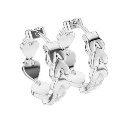Elegant Heart-Shaped Diamond Earrings | 0.36ct Lab-Grown VVS-VS EF CVD Diamond | 18KT, 14KT, 10KT Gold & 925 Silver | Rose, Yellow, White Gold & Moissanite Options
