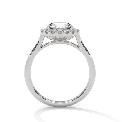 Elegant Round Halo Engagement Ring | 2ct Lab Grown Diamond | Yellow, Rose & White Gold Options | VVS Clarity | Luxury Solitaire Ring