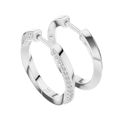0.38 CT Lab Grown Diamond Hoop Earrings | VVS-VS EF Clarity | 18KT, 14KT, 10KT Gold & 925 Silver | Rose, Yellow, White Gold & Moissanite Options