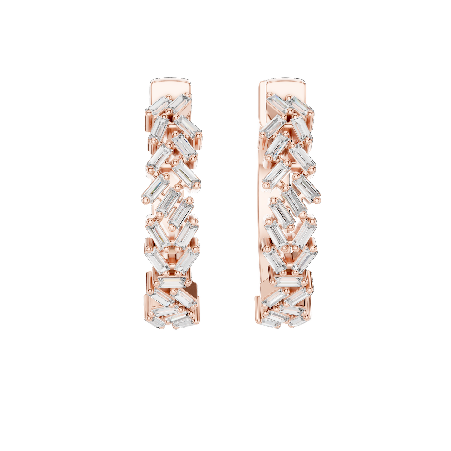 0.6401 CT Lab Diamond Earrings | VVS-VS EF Clarity | 18KT, 14KT, 10KT Gold & 925 Silver | Moissanite Option in Rose, Yellow, White Gold