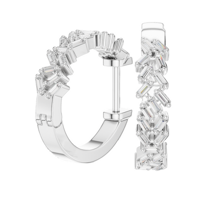 0.6401 CT Lab Diamond Earrings | VVS-VS EF Clarity | 18KT, 14KT, 10KT Gold & 925 Silver | Moissanite Option in Rose, Yellow, White Gold