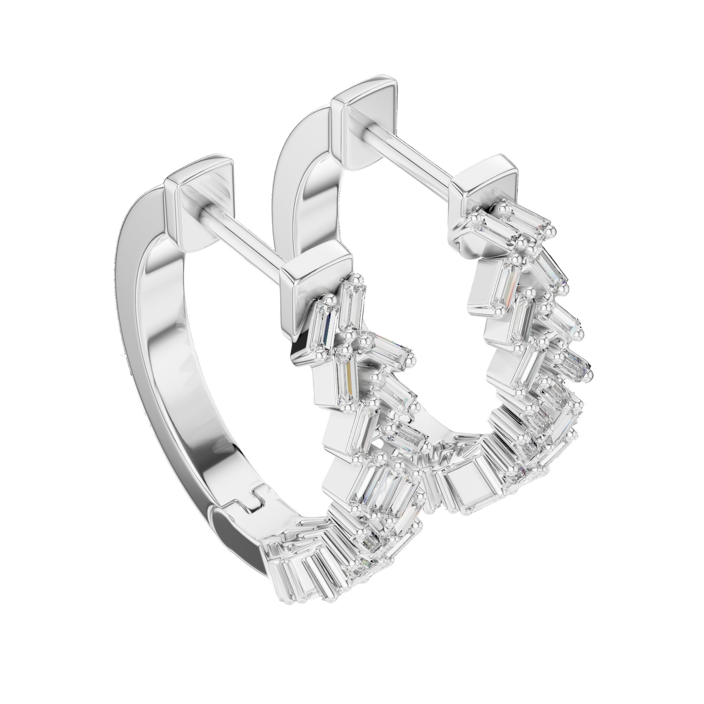 0.6401 CT Lab Diamond Earrings | VVS-VS EF Clarity | 18KT, 14KT, 10KT Gold & 925 Silver | Moissanite Option in Rose, Yellow, White Gold