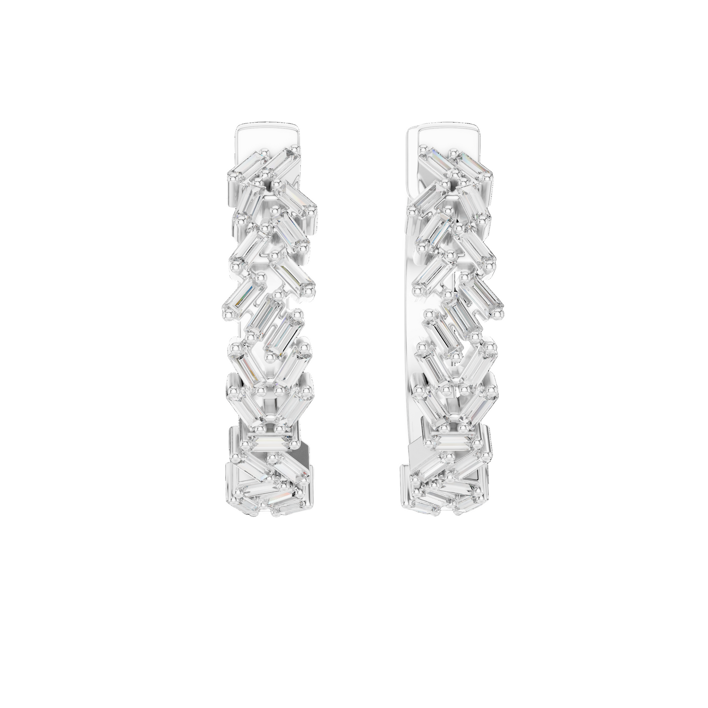 0.6401 CT Lab Diamond Earrings | VVS-VS EF Clarity | 18KT, 14KT, 10KT Gold & 925 Silver | Moissanite Option in Rose, Yellow, White Gold