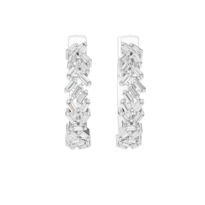 0.6401 CT Lab Diamond Earrings | VVS-VS EF Clarity | 18KT, 14KT, 10KT Gold & 925 Silver | Moissanite Option in Rose, Yellow, White Gold