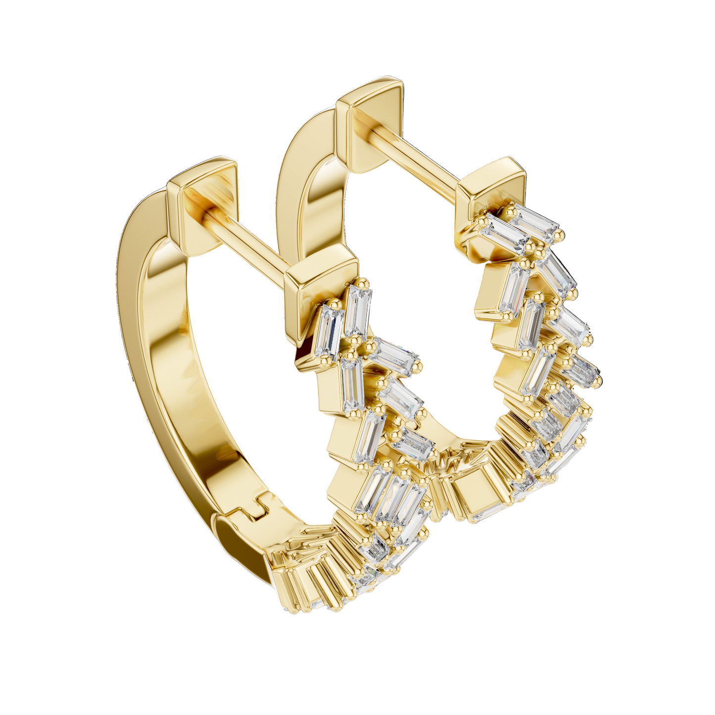 0.6401 CT Lab Diamond Earrings | VVS-VS EF Clarity | 18KT, 14KT, 10KT Gold & 925 Silver | Moissanite Option in Rose, Yellow, White Gold