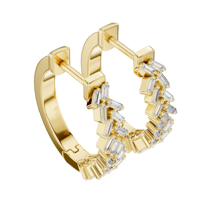 0.6401 CT Lab Diamond Earrings | VVS-VS EF Clarity | 18KT, 14KT, 10KT Gold & 925 Silver | Moissanite Option in Rose, Yellow, White Gold