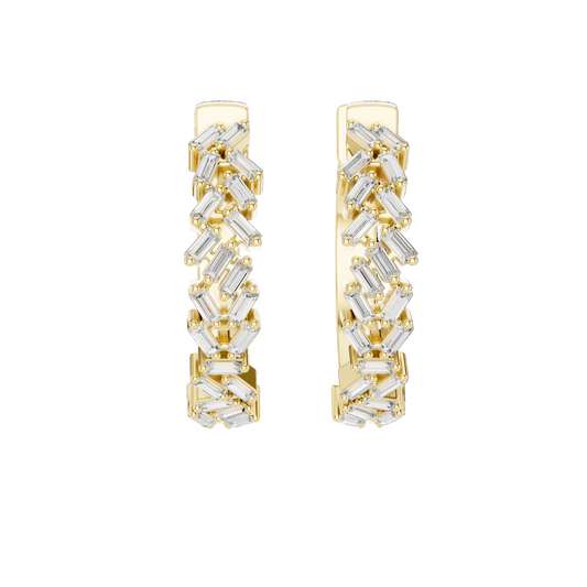 0.6401 CT Lab Diamond Earrings | VVS-VS EF Clarity | 18KT, 14KT, 10KT Gold & 925 Silver | Moissanite Option in Rose, Yellow, White Gold