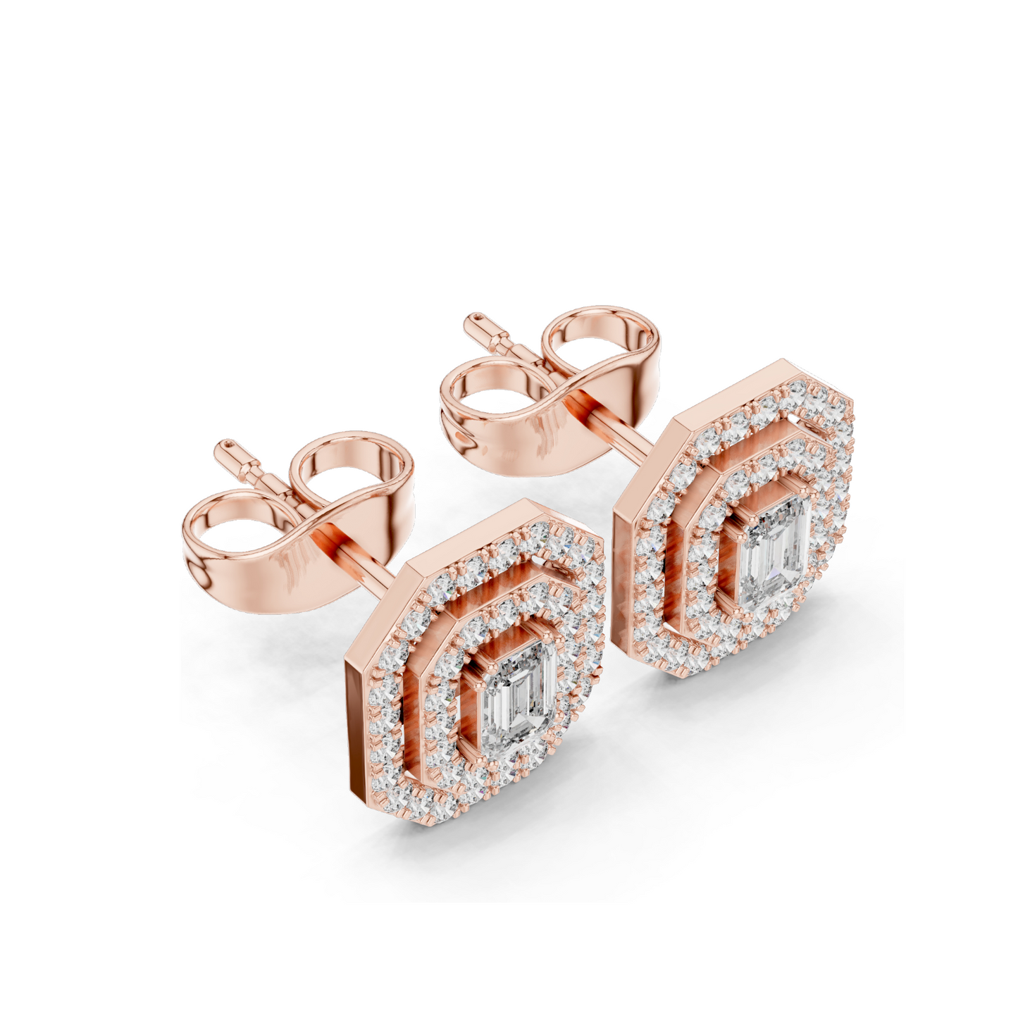 0.46 CT Lab Diamond Earrings | VVS-VS EF Clarity | 18KT, 14KT, 10KT Gold & 925 Silver | Rose, Yellow, White Gold & Moissanite Options