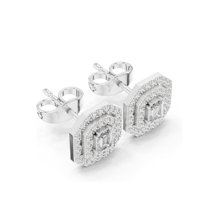 0.46 CT Lab Diamond Earrings | VVS-VS EF Clarity | 18KT, 14KT, 10KT Gold & 925 Silver | Rose, Yellow, White Gold & Moissanite Options
