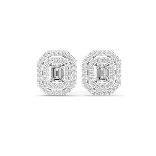 0.46 CT Lab Diamond Earrings | VVS-VS EF Clarity | 18KT, 14KT, 10KT Gold & 925 Silver | Rose, Yellow, White Gold & Moissanite Options