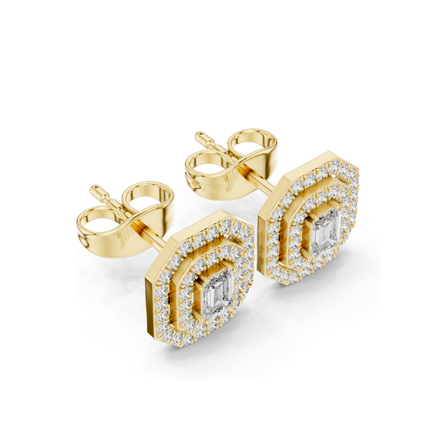 0.46 CT Lab Diamond Earrings | VVS-VS EF Clarity | 18KT, 14KT, 10KT Gold & 925 Silver | Rose, Yellow, White Gold & Moissanite Options
