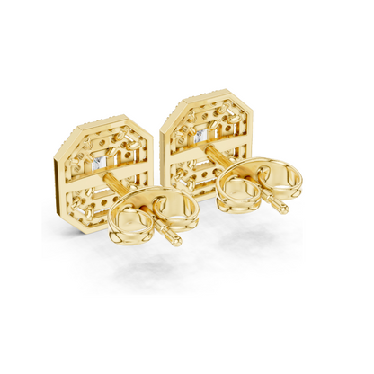 0.46 CT Lab Diamond Earrings | VVS-VS EF Clarity | 18KT, 14KT, 10KT Gold & 925 Silver | Rose, Yellow, White Gold & Moissanite Options