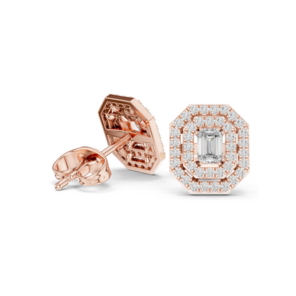0.46 CT Lab Diamond Earrings | VVS-VS EF Clarity | 18KT, 14KT, 10KT Gold & 925 Silver | Rose, Yellow, White Gold & Moissanite Options