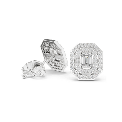 0.46 CT Lab Diamond Earrings | VVS-VS EF Clarity | 18KT, 14KT, 10KT Gold & 925 Silver | Rose, Yellow, White Gold & Moissanite Options