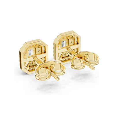 Lab Diamond Stud Earrings | VVS-VS EF Clarity | Available in 18KT, 14KT, 10KT Gold & 925 Silver | Rose, Yellow, White Gold & Moissanite Options