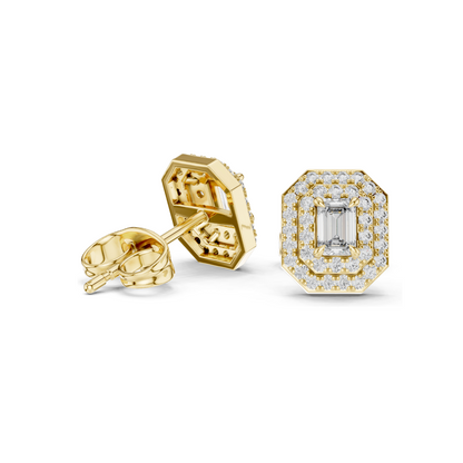 Lab Diamond Stud Earrings | VVS-VS EF Clarity | Available in 18KT, 14KT, 10KT Gold & 925 Silver | Rose, Yellow, White Gold & Moissanite Options