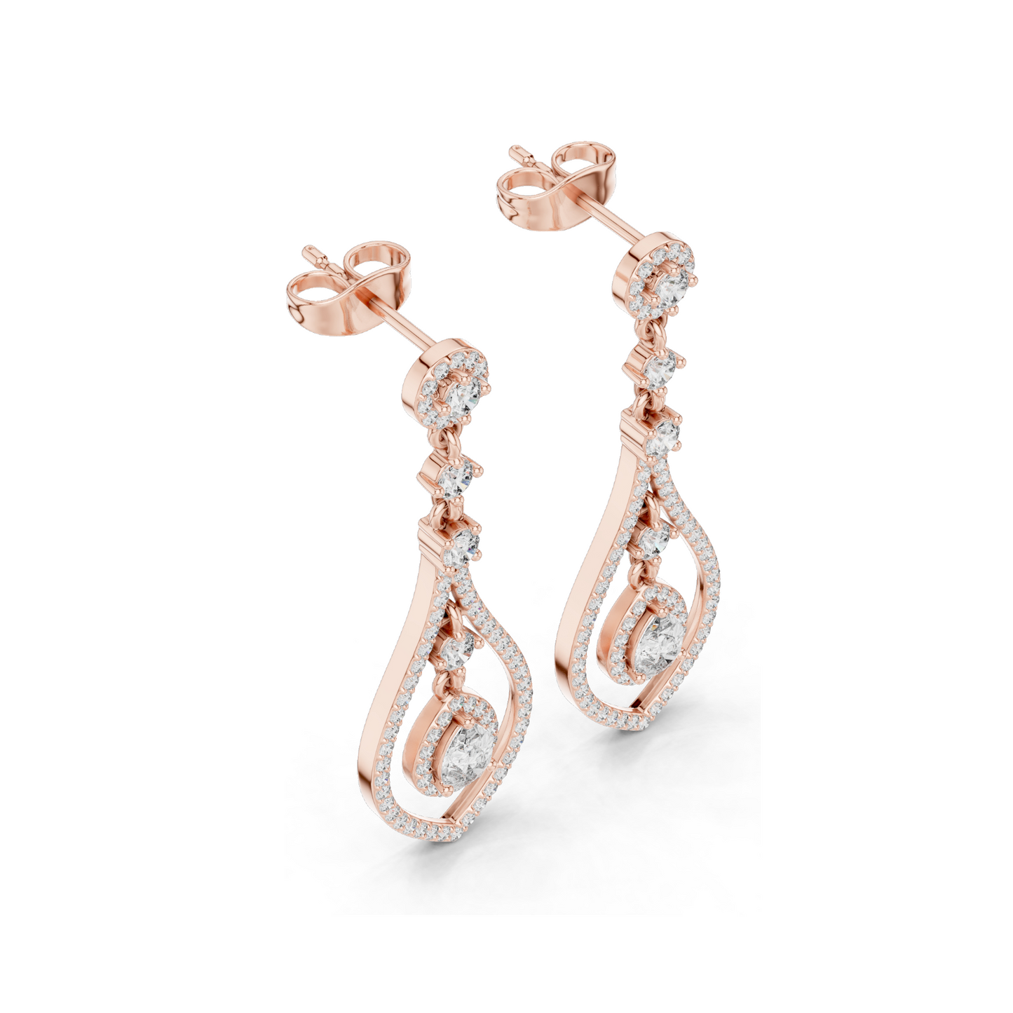 1.296 CT Lab Diamond Earrings for Women | VVS-VS EF Clarity | 18KT, 14KT, 10KT Gold & 925 Silver | Rose, Yellow, White Gold & Moissanite Options