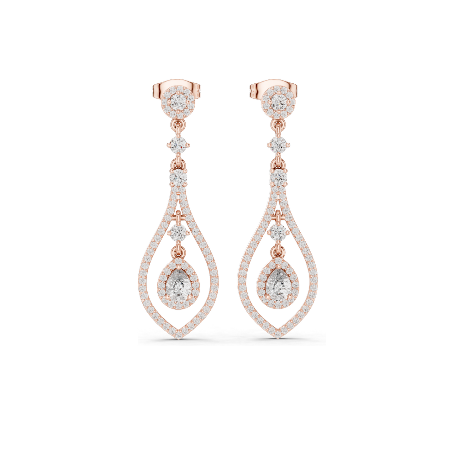 1.296 CT Lab Diamond Earrings for Women | VVS-VS EF Clarity | 18KT, 14KT, 10KT Gold & 925 Silver | Rose, Yellow, White Gold & Moissanite Options