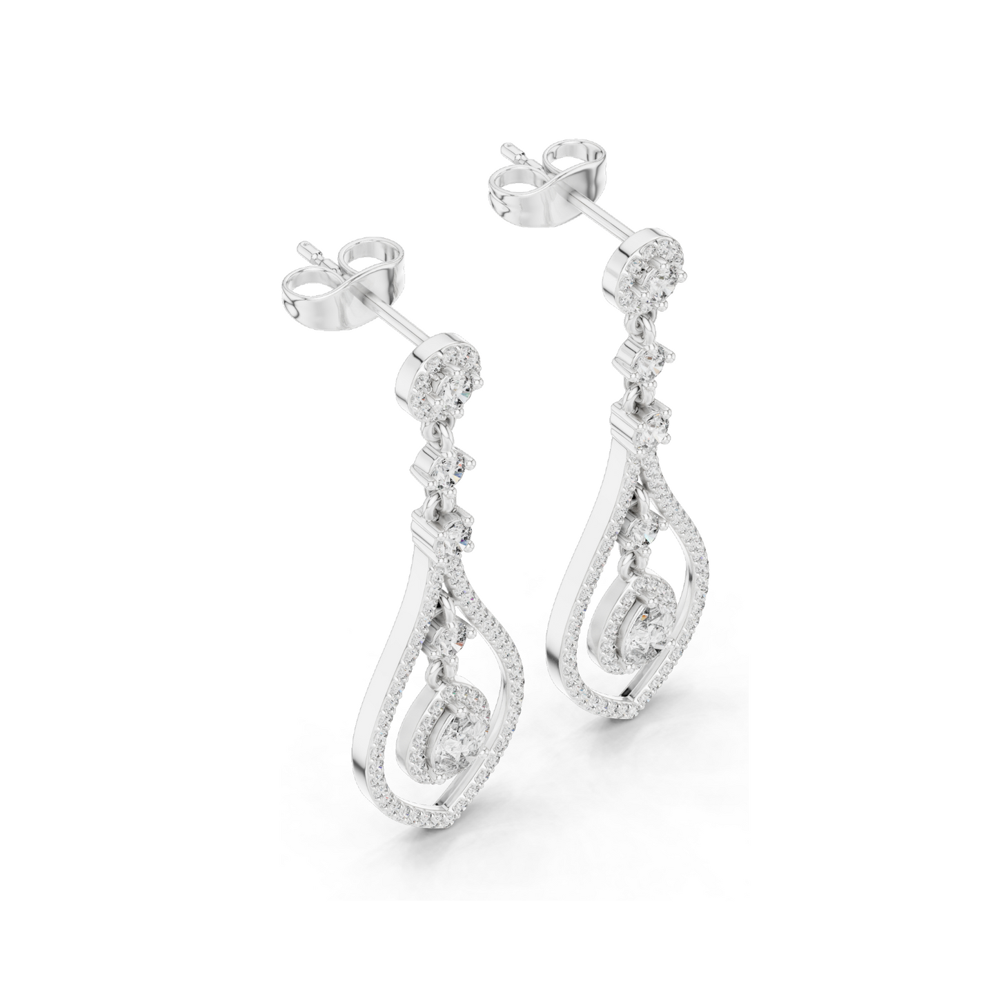1.296 CT Lab Diamond Earrings for Women | VVS-VS EF Clarity | 18KT, 14KT, 10KT Gold & 925 Silver | Rose, Yellow, White Gold & Moissanite Options
