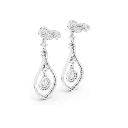1.296 CT Lab Diamond Earrings for Women | VVS-VS EF Clarity | 18KT, 14KT, 10KT Gold & 925 Silver | Rose, Yellow, White Gold & Moissanite Options