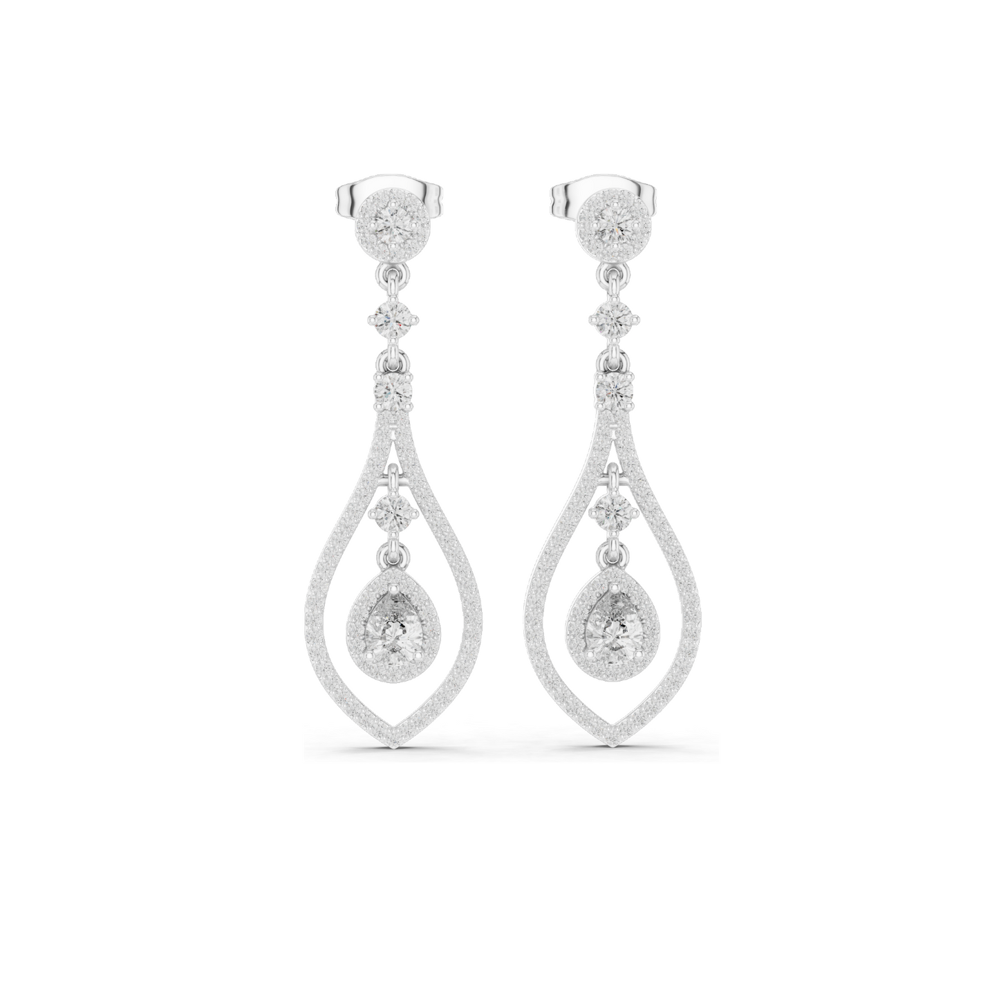 1.296 CT Lab Diamond Earrings for Women | VVS-VS EF Clarity | 18KT, 14KT, 10KT Gold & 925 Silver | Rose, Yellow, White Gold & Moissanite Options