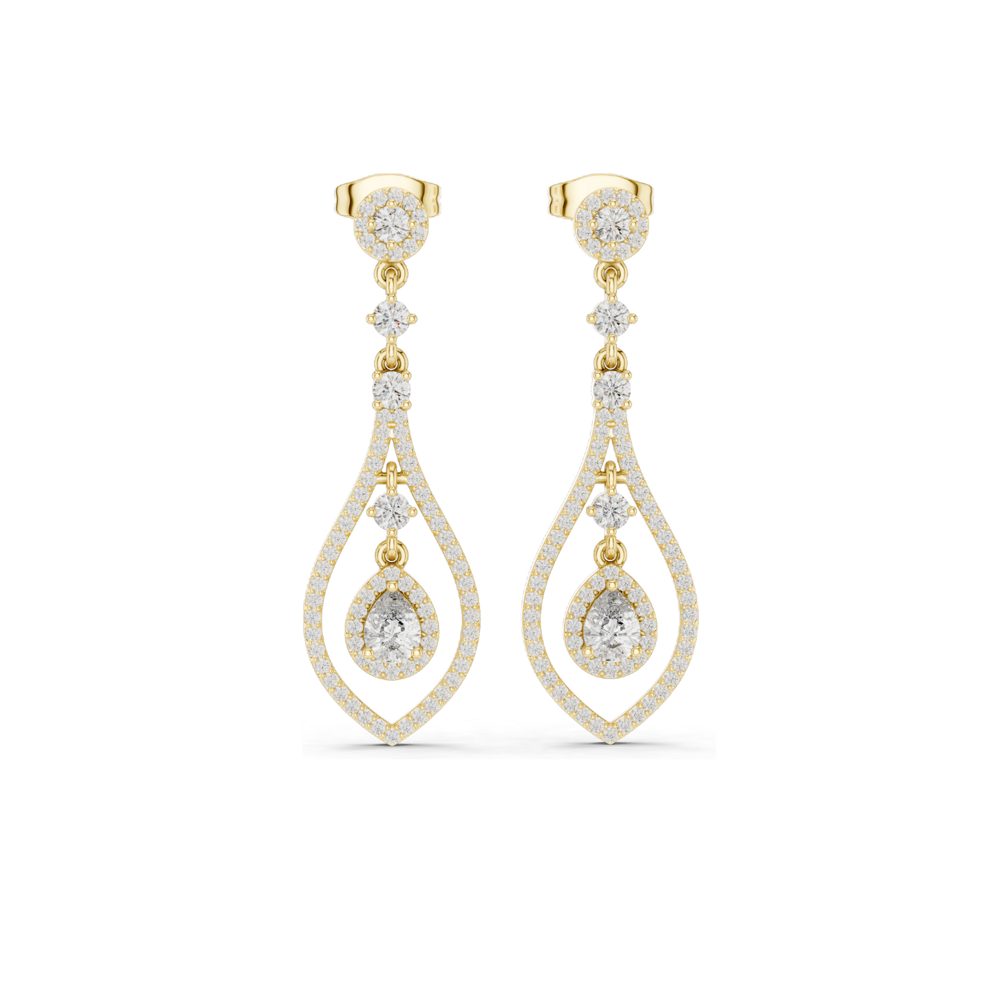 1.296 CT Lab Diamond Earrings for Women | VVS-VS EF Clarity | 18KT, 14KT, 10KT Gold & 925 Silver | Rose, Yellow, White Gold & Moissanite Options