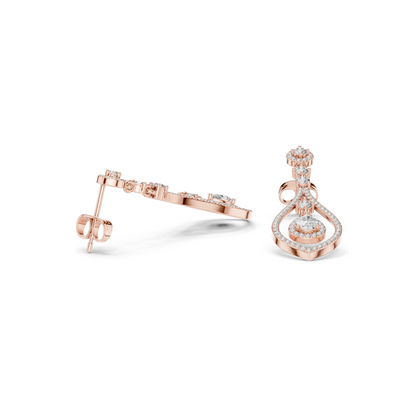 1.296 CT Lab Diamond Earrings for Women | VVS-VS EF Clarity | 18KT, 14KT, 10KT Gold & 925 Silver | Rose, Yellow, White Gold & Moissanite Options