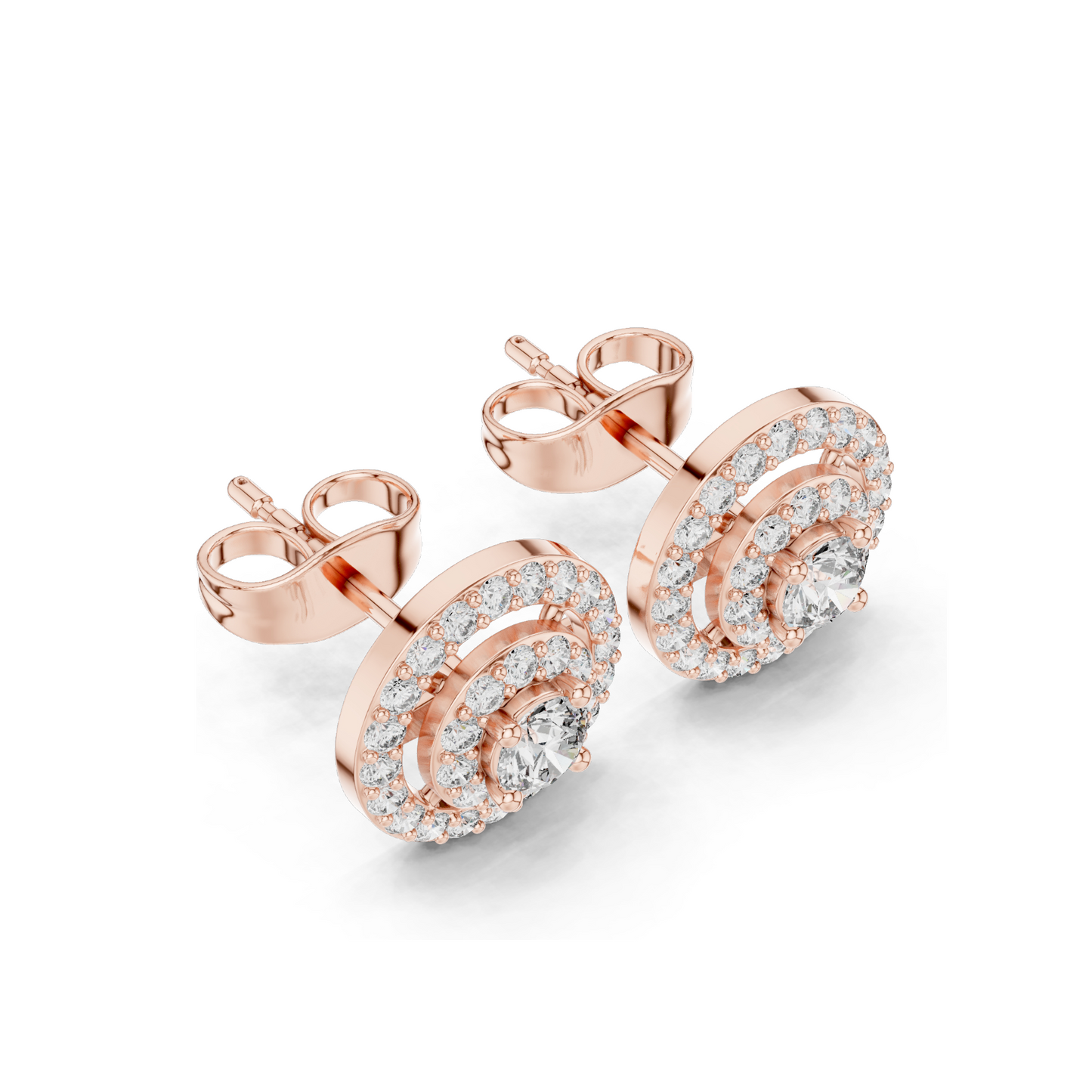 0.592 CT Lab-Grown Diamond Earrings | VVS-VS EF Clarity | 18KT, 14KT, 10KT Gold & 925 Silver | Rose, Yellow, White Gold & Moissanite Options