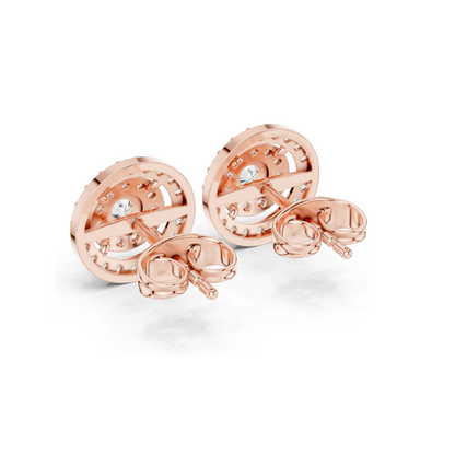 0.592 CT Lab-Grown Diamond Earrings | VVS-VS EF Clarity | 18KT, 14KT, 10KT Gold & 925 Silver | Rose, Yellow, White Gold & Moissanite Options