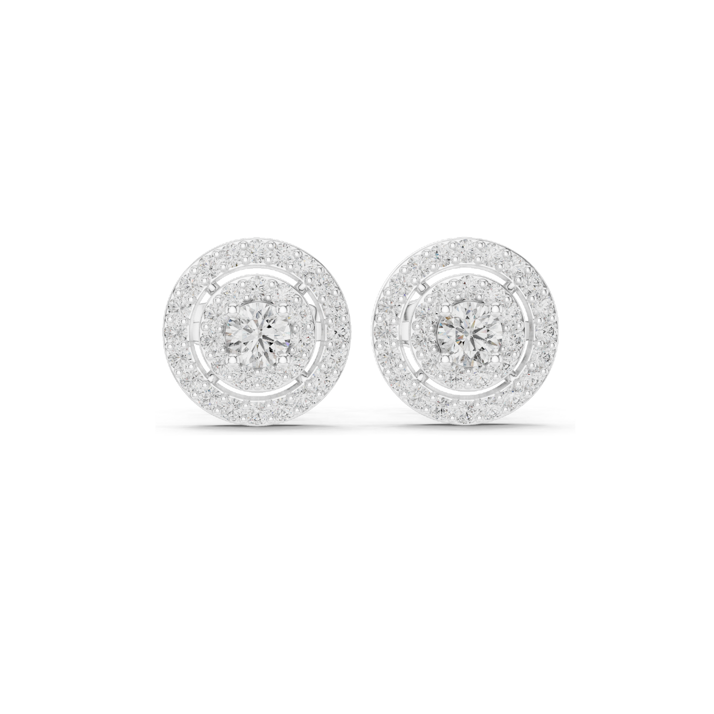 0.592 CT Lab-Grown Diamond Earrings | VVS-VS EF Clarity | 18KT, 14KT, 10KT Gold & 925 Silver | Rose, Yellow, White Gold & Moissanite Options