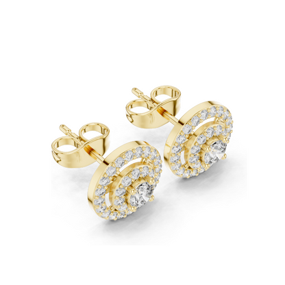 0.592 CT Lab-Grown Diamond Earrings | VVS-VS EF Clarity | 18KT, 14KT, 10KT Gold & 925 Silver | Rose, Yellow, White Gold & Moissanite Options