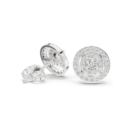 0.592 CT Lab-Grown Diamond Earrings | VVS-VS EF Clarity | 18KT, 14KT, 10KT Gold & 925 Silver | Rose, Yellow, White Gold & Moissanite Options