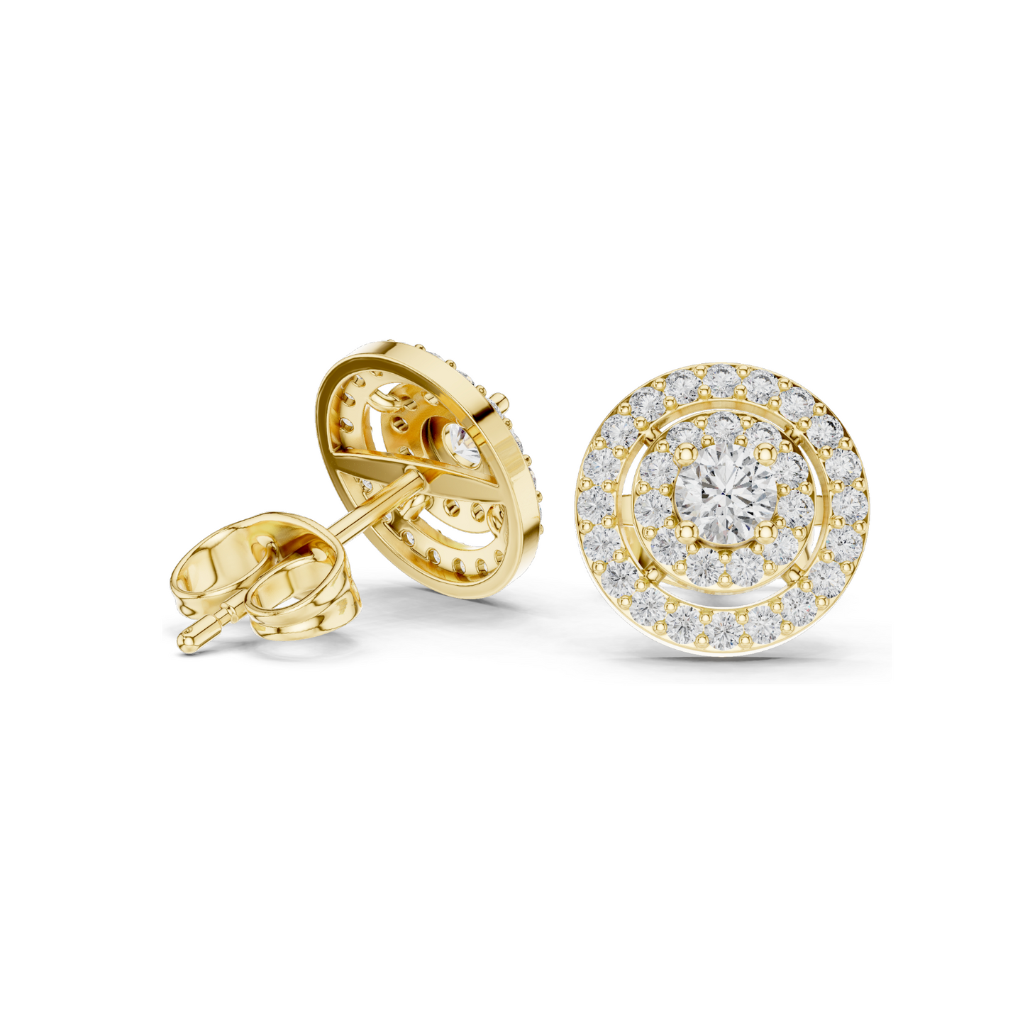 0.592 CT Lab-Grown Diamond Earrings | VVS-VS EF Clarity | 18KT, 14KT, 10KT Gold & 925 Silver | Rose, Yellow, White Gold & Moissanite Options