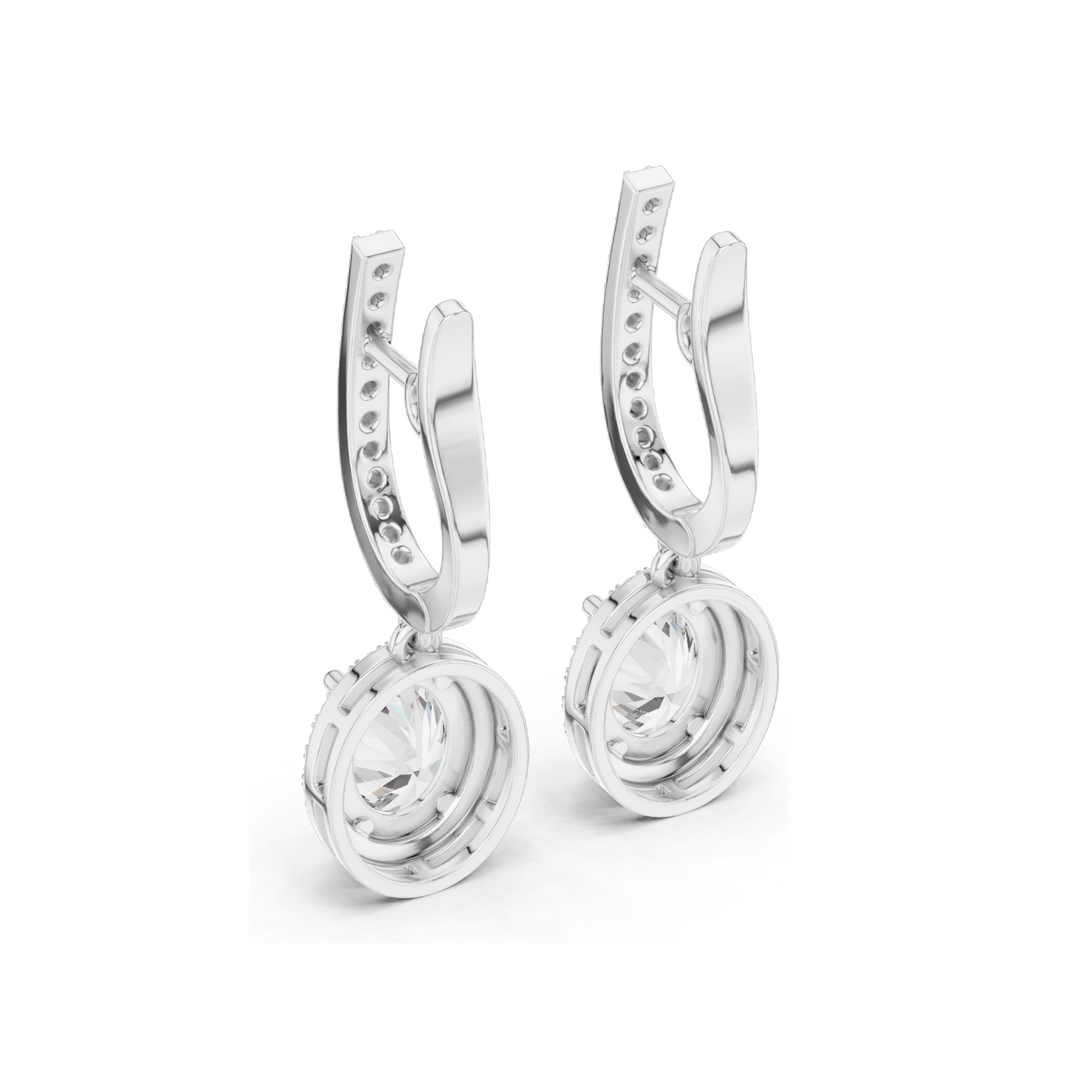 4.022 CT Lab Diamond Earrings for Women | VVS-VS EF Clarity | 18KT, 14KT, 10KT Gold & 925 Silver | Rose, Yellow, White Gold & Moissanite Options